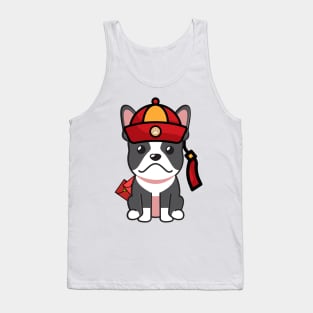 Cute French Bulldog ready for Lunar New Year Tank Top